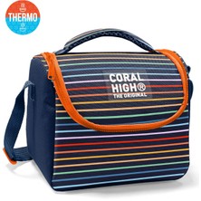 Coral High Çok Renkli Çizgi Desenli Thermo Beslenme Çantası 37131