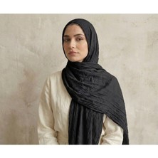Moodşal Siyah Haki Bambu Kraş Şal