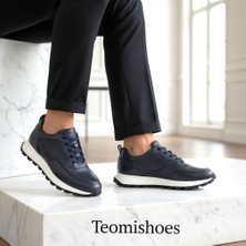 By Barretti Lacivert Tırtıklı Taban Erkek Sneaker Ayakkabı