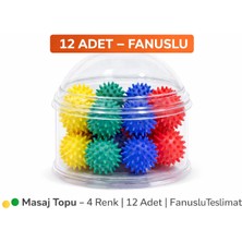 Minion Dikenli Masaj Topu El Ayak Egzersiz Duyu Uyarıcı Top 12'l Fanus Set