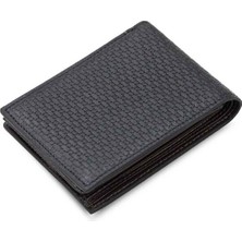 Guard Lazer Desenli Siyah Hakiki Deri Yatay Model Erkek Cüzdan // GRD260226WT1628