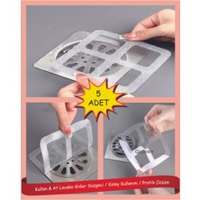 Özgürce 5'li Banyo Duş Gider Süzgeci, Saç ve Tüy Toplayıcı Set