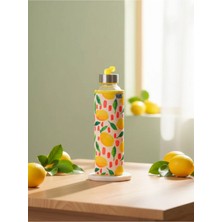 Tohana H2O Limon Desenli Kılıflı Cam Matara 500 ML