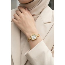inStyle Kare Kasa Şık Gold Kadın Kol Saati