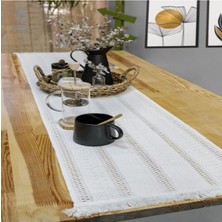 Dnc Home Tekstil Ham Dantel Runner Masa Örtüsü (35 x 150)
