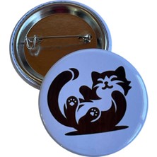 Kedi Rozet Çanta Rozeti-Şapka Aksesuarı (44MM) 1 Adet