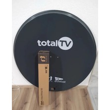 Sab TOTALTV 105 cm Eğri Ayak 0,8 mm  Çanak Anten Siyah