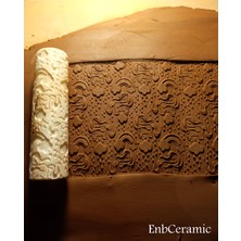 Feyza Design 10 cm Gökkuşağı Seramik Polymer Kil Kurabiye Kalıbı Doku Rulosu Deseni