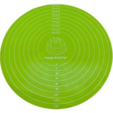Feyza Design Turuncu Silikon Hamur Açma Matı, Kaydırmaz, 30CM, Esnek ve Dayanıklı