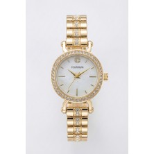 inStyle Taşlı Çerçeveli Gold Kadın Kol Saati