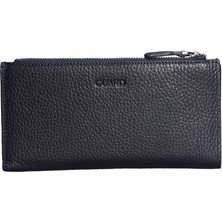 Guard Lacivert Hakiki Deri Orta Boy Bozuk Para Gözlü Kadın Cüzdan // GRD260226WT1723