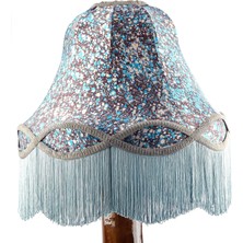 Neptune Marbling Derin Mavi Abajur Başlığı