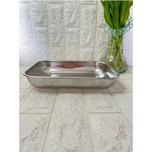 Feyza Design Dayanıklı Çelik Süzgeç 30X21X5, Pratik ve Kullanışlı Mutfak Gereci