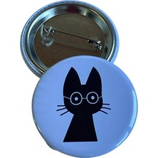 Kedi Rozet Çanta Rozeti-Şapka Aksesuarı (44MM) 1 Adet