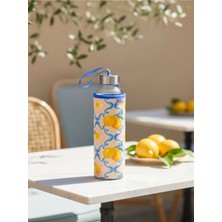 Tohana H2O Limon Desenli Kılıflı Cam Matara 500 ML