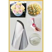 Feyza Design Paslanmaz Çelik Krema Sıkma Ucu Seti + 4 Şanti Torbası, Şık ve Dayanıklı