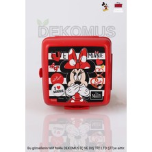 Minnie Mouse Dekomus Ile Yeni Sezon Lisanslı Mınnıe Mouse 2 Katlı Beslenme Kutusu / Lunch Box