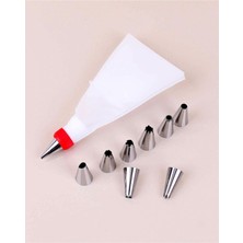 Feyza Design Yaratıcı Krema Sıkma Pasta Süsleme Torbası, 9 Farklı Uç, Yıkanabilir