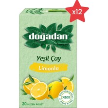 Doğadan 12 Adet Limonlu Yeşil Çay Ferahlatıcı Lezzet ve Doğal İçerik ile Enerji Verir