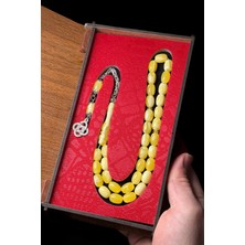 Tesbihkenti Özel Ahşap Kutulu Beyrut Toz Kehribar Tesbih