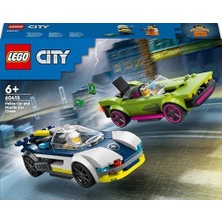 Skygo City Arabası ve Spor Araba Takibi 60415-6 Yaş ve Üzeri Çocuklar Için Minifigürü Içeren Yaratıcı Oyuncak Yapım Seti (213 Parça)