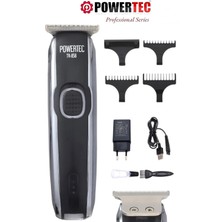 Powertec TR-858 Profesyonel Usb Şarjlı Saç Sakal Ense Vücut Tıraş Makinesi