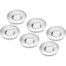 Skygo Auro 6'lı Çelik Çay Tabağı