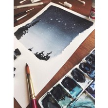 Skygo Bordo Sanat Taha Demir 1986 Sulu Boya Defteri 12 Yaprak 300GR Watercolour Aquarelle (A5PLUS 17X23CM)