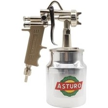 Skygo Havalı Boya Tabancası, G70, Depolu, Ayarlanabilir Püskürtme Deseni, Profesyonel Boyama, Metal Gövde, 1,8 mm Paslanmaz Nozul ve Iğne, Kompresör Uyumlu, Italyan, Iso 9001, 1000 cc