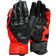 Prosev GL60 Yazlık Deri Eldiven (Siyah-Kırmızı)