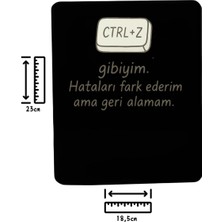 Ivart Ctrl-Z Gibiyim.hatalarımın Farkındayım Baskılı Bileklik Destekli Dikdörtgen Mouse Pad