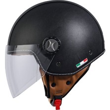 Sway 701 Deri Açık Kask (Siyah)