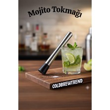 Feyza Design Paslanmaz Çelik Kokteyl Tokmağı ve Buz Ezici, Profesyonel Bar Aksesuarı