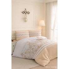 Rubby Avm Çift Kişilik Pamuklu Nevresim Takımı Sarmaşık Bej