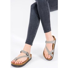 Fox Shoes Gri Kadın Terlik B777753002