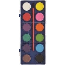 Skygo U4 Sulu Boya Seti, 12 Renkli, Canlı Parlak Renkler, Çocuklar Için Güvenli, Fırçalı, Kağıt Üzerinde Etkili, Tablet Boya, Eğitim ve Hobi Için Uygun, Okul Seti, Kolay Temizlenebilir, 12'li Set