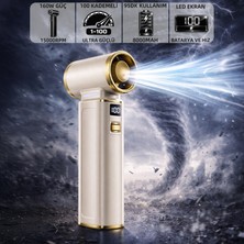 Mioji Mio AD72 Pro 8000MAH 150000RPM Taşınabilir Güçlü Hava Üfleme Cihazı - Beyaz