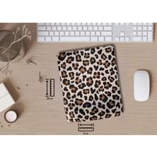 Ivart Leopar Desenli Bileklik Destekli Dikdörtgen Mouse Pad