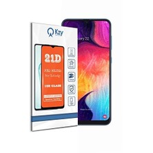 Skygo Kzy Iletişim Galaxy A50 ile Uyumlu Tam Kaplayan 21D Temperli Ekran Koruyucu Cam