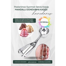 Hanedanev Paslanmaz Çelik Kurabiye Helva Dondurma Servis Sunum Kaşığı - Sıyırmalı Dondurma Kaşığı Metal