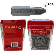 Vandor Bits Uç Matkap Ucu Tornavida Ucu Vidalama Ucu S2 Yüksek Kalite Çelik Spz2 25 - 637962027846