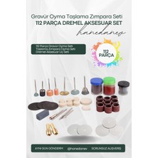 Hanedanev 112 Parça Gravür Oyma Seti Taşlama Zımpara Oyma Seti Dremel Aksesuar Uç Seti