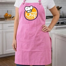 Bk Gift Kişiye Özel Isimli Pembe Mutfak Önlüğü -8, Aşçı ve Şef Önlüğü, Ev Hediyesi