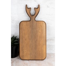 Feyza Design Ahşap Geyik Kesme Tahtası Peynir Sunum ve Servis Tahtası