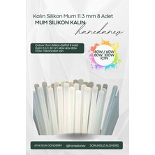 Hanedanev 8 Adet Çubuk Mum Silikon Şeffaf Kalın 11,3 x 30 cm 40W 60W 80W 100W Tabancalar Için