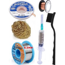 MHM Mechanic/ Lehim 40G 0,5mm Havya Ucu Temizleme Teli Lehim Toplama CP-3015 Emme Teli 3,0mm Lehimleme SET02