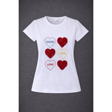 Dıgıl Kids Kız Çocuk T-Shirt Kalp Motifli