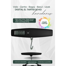 Hanedanev Dijital Valiz Tartısı - Bagaj Terazisi - Bavul Tartısı - El Terazisi-Çanta Tartısı-Uçak Bagaj 50 kg