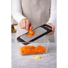 Feyza Design Çok Fonksiyonlu Siyah Rende, Pratik ve Şık Mutfak Aksesuarı