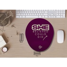 Ivart She Believed She Could She Did Bileklik Destekli Oval Mouse Pad